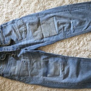 Free People/We The Free Denim Barrel Patchwork Jeans